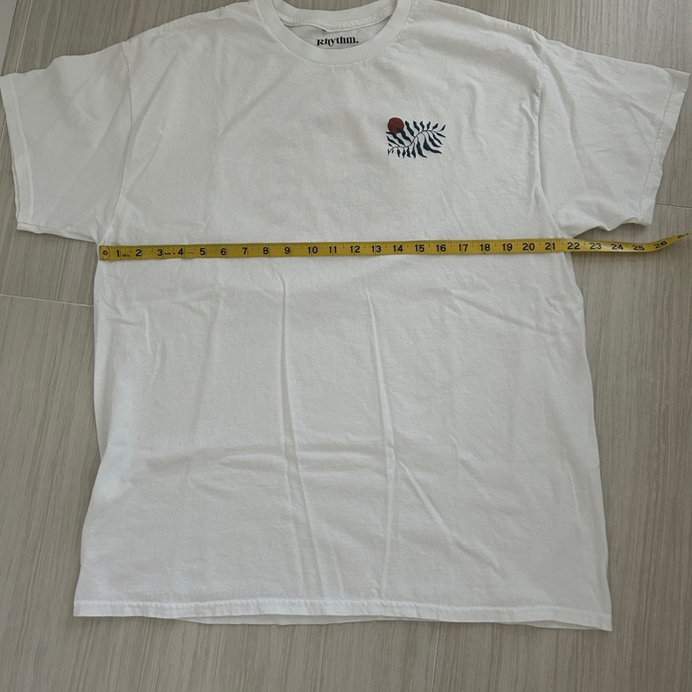 Rhythm White Crew Neck Short Sleeve Tee